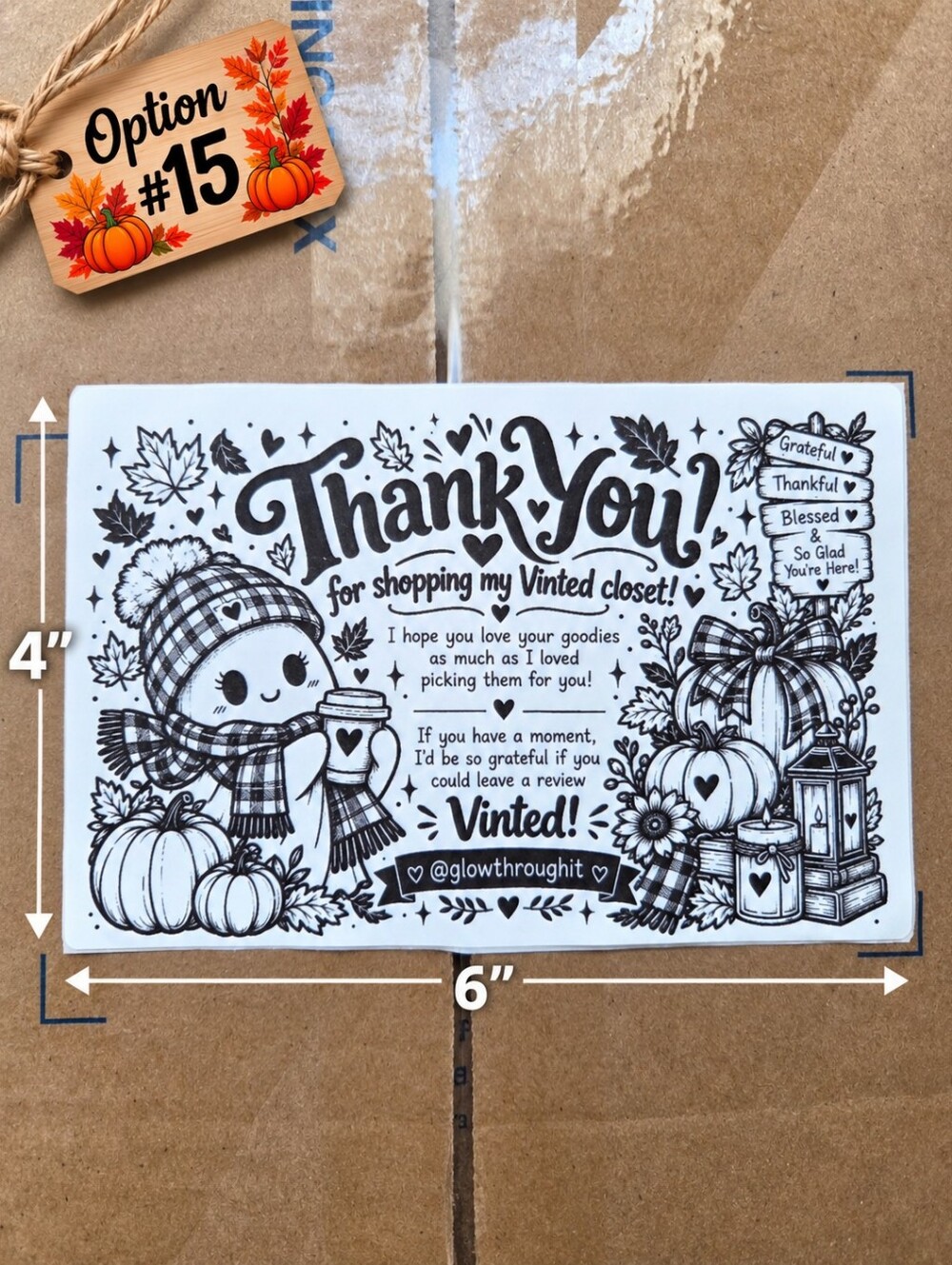 Large 4x6" Thermal Shipping Stickers - Design #15